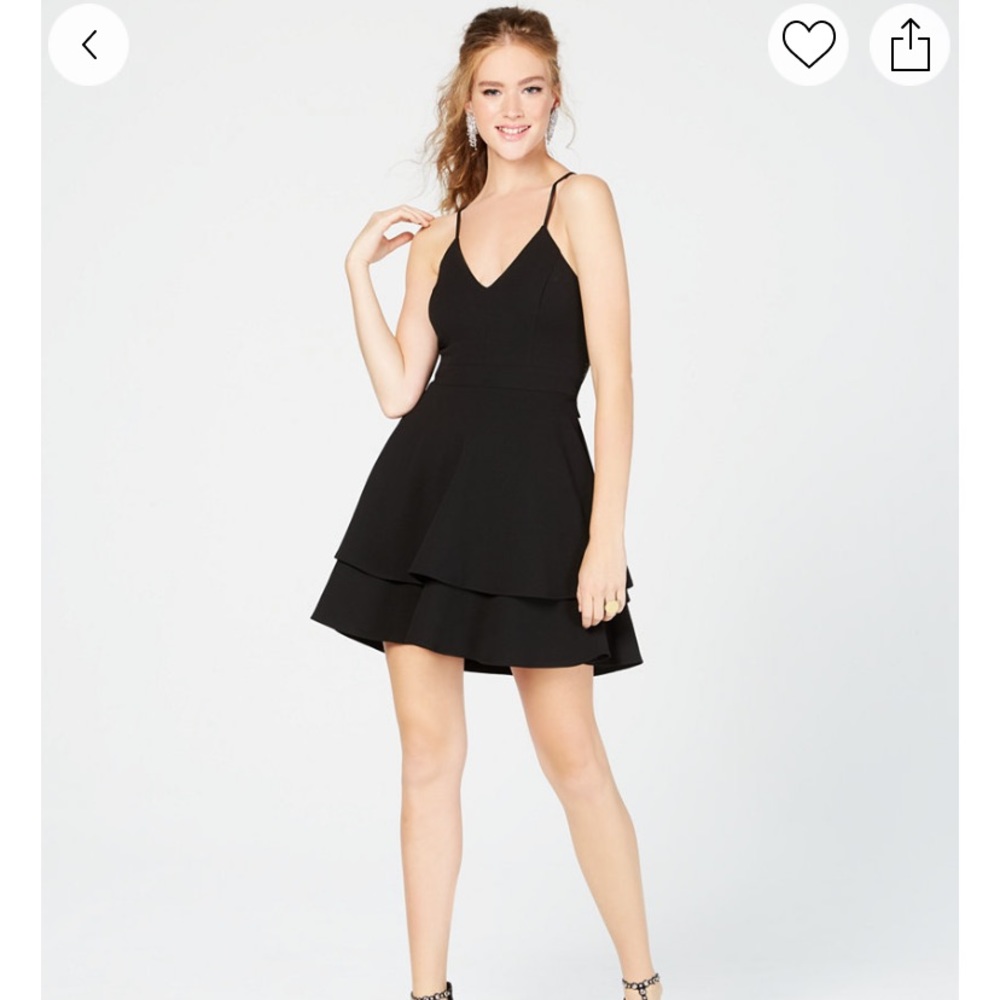 Lace open back cocktail dress